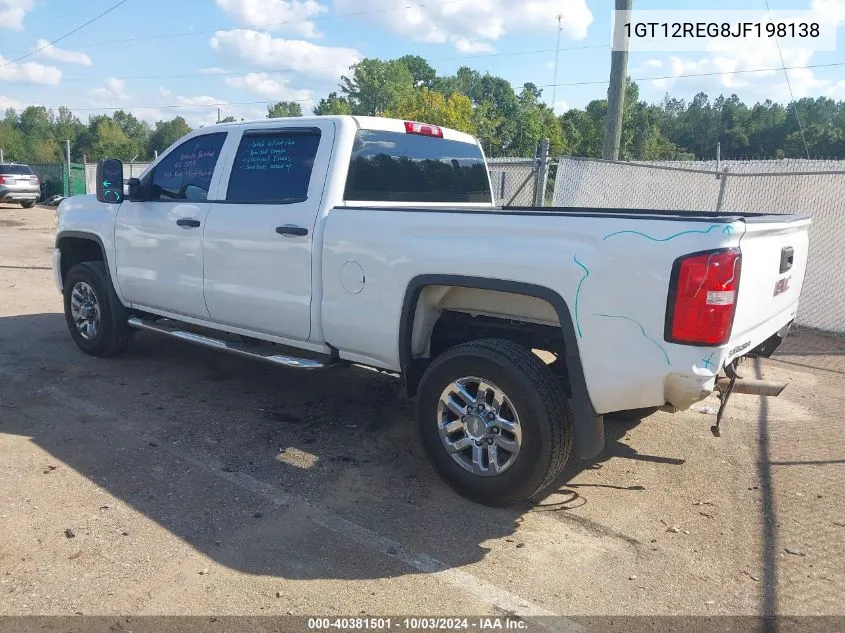 2018 GMC Sierra 2500Hd VIN: 1GT12REG8JF198138 Lot: 40381501