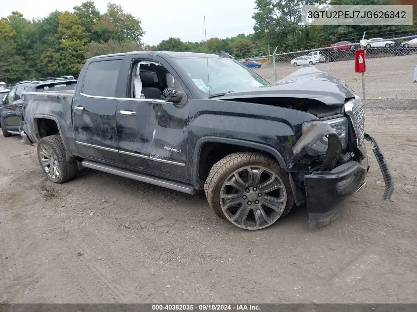 2018 GMC Sierra 1500 Denali VIN: 3GTU2PEJ7JG626342 Lot: 40382035