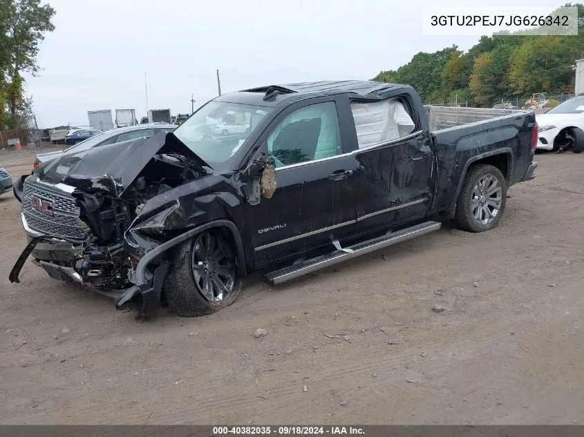 2018 GMC Sierra 1500 Denali VIN: 3GTU2PEJ7JG626342 Lot: 40382035