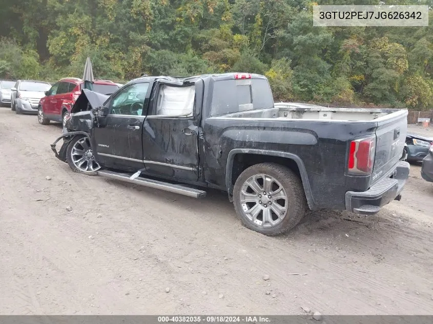 2018 GMC Sierra 1500 Denali VIN: 3GTU2PEJ7JG626342 Lot: 40382035