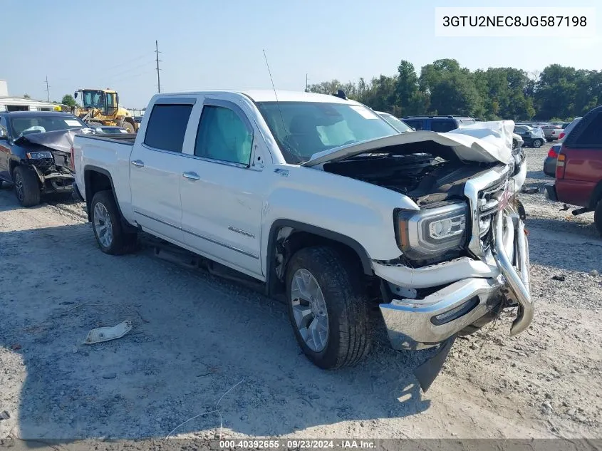 2018 GMC Sierra K1500 Slt VIN: 3GTU2NEC8JG587198 Lot: 40392655