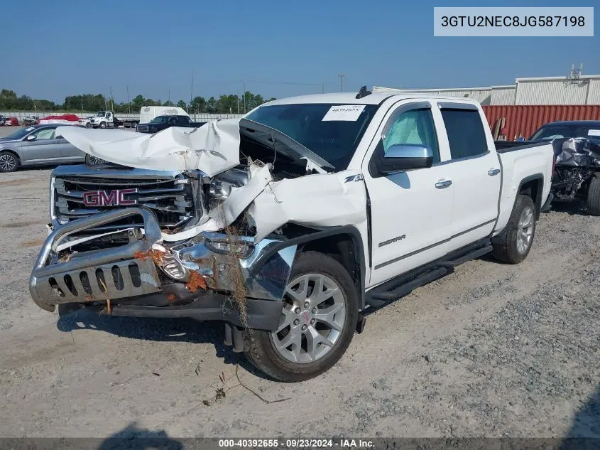 2018 GMC Sierra K1500 Slt VIN: 3GTU2NEC8JG587198 Lot: 40392655