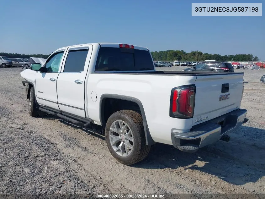 2018 GMC Sierra K1500 Slt VIN: 3GTU2NEC8JG587198 Lot: 40392655