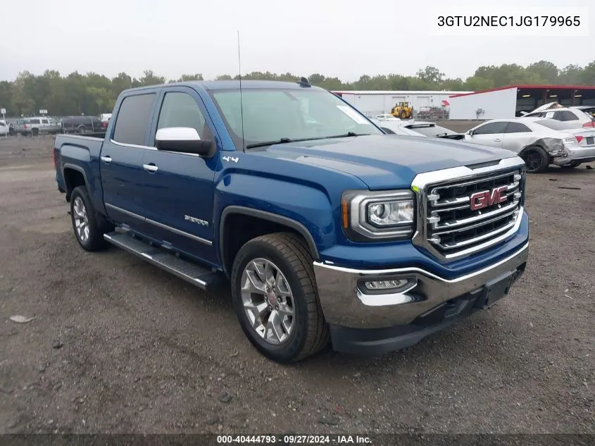 2018 GMC Sierra 1500 Slt VIN: 3GTU2NEC1JG179965 Lot: 40444793