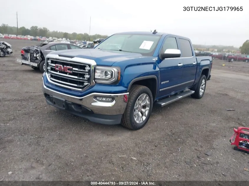 2018 GMC Sierra 1500 Slt VIN: 3GTU2NEC1JG179965 Lot: 40444793