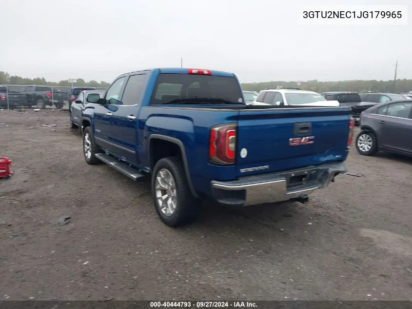 2018 GMC Sierra 1500 Slt VIN: 3GTU2NEC1JG179965 Lot: 40444793