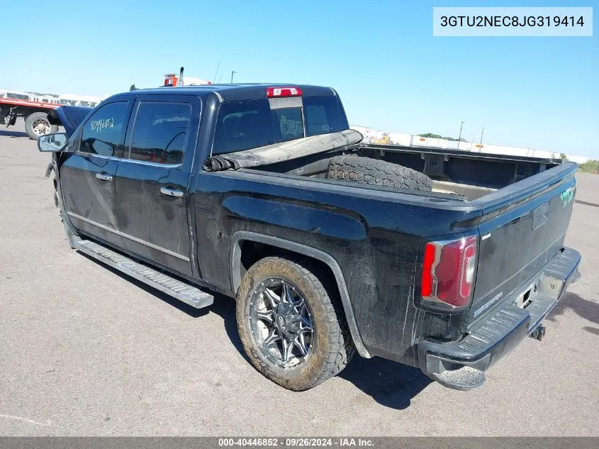 2018 GMC Sierra 1500 Slt VIN: 3GTU2NEC8JG319414 Lot: 40446852