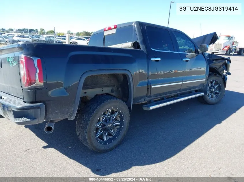 2018 GMC Sierra 1500 Slt VIN: 3GTU2NEC8JG319414 Lot: 40446852