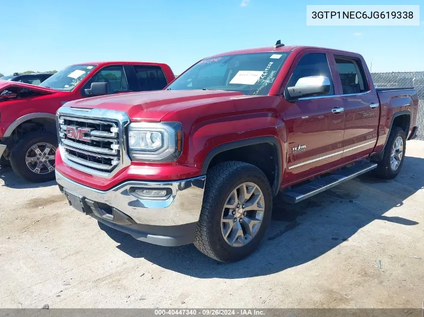 2018 GMC Sierra 1500 C1500 Slt VIN: 3GTP1NEC6JG619338 Lot: 40447340