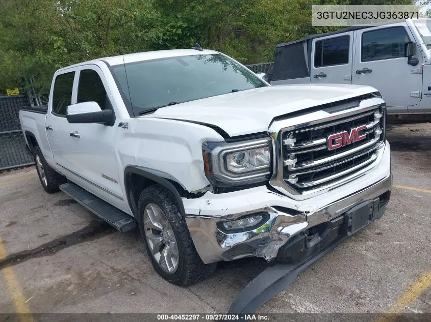 2018 GMC Sierra 1500 Slt VIN: 3GTU2NEC3JG363871 Lot: 40452297