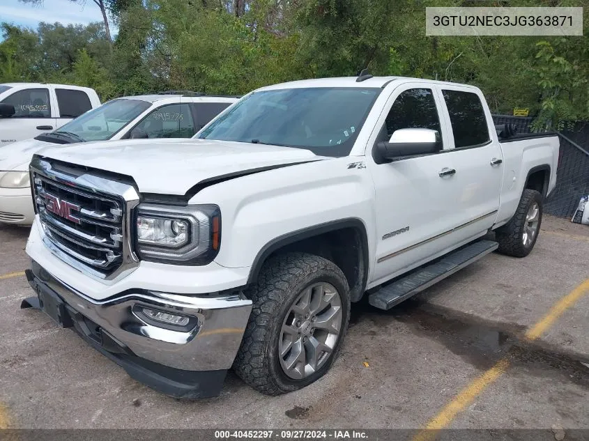 2018 GMC Sierra 1500 Slt VIN: 3GTU2NEC3JG363871 Lot: 40452297