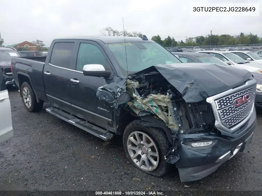 2018 GMC Sierra 1500 Denali VIN: 3GTU2PEC2JG228649 Lot: 40461808