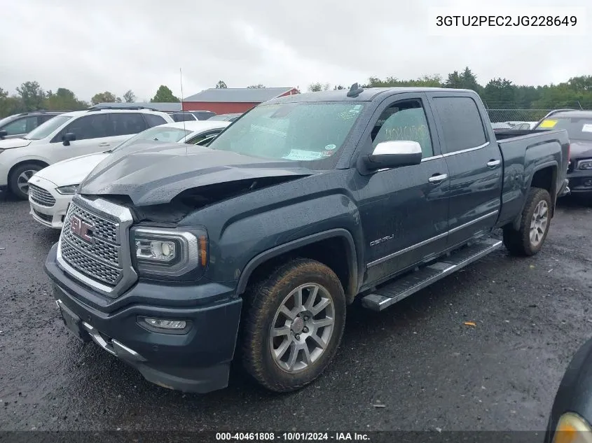 2018 GMC Sierra 1500 Denali VIN: 3GTU2PEC2JG228649 Lot: 40461808