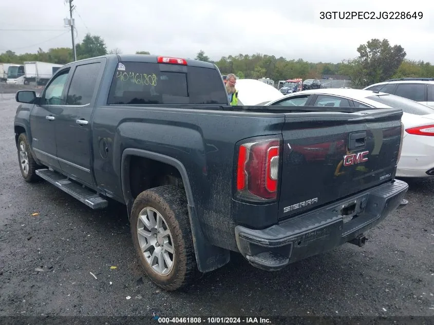 2018 GMC Sierra 1500 Denali VIN: 3GTU2PEC2JG228649 Lot: 40461808