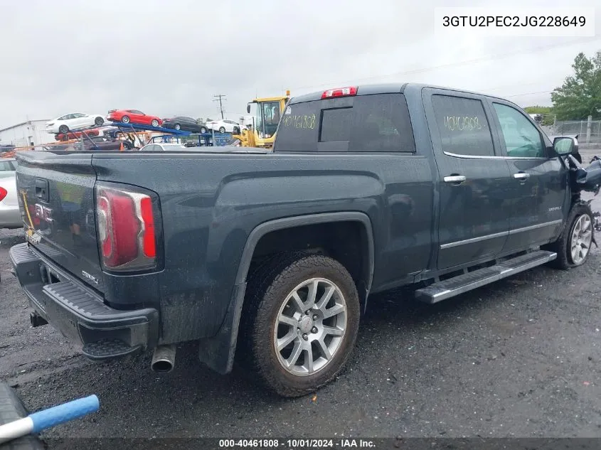 2018 GMC Sierra 1500 Denali VIN: 3GTU2PEC2JG228649 Lot: 40461808