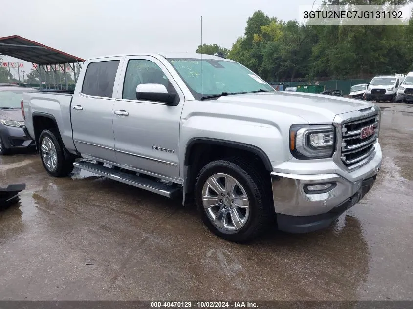 2018 GMC Sierra 1500 Slt VIN: 3GTU2NEC7JG131192 Lot: 40470129