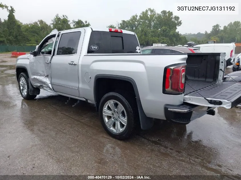 2018 GMC Sierra 1500 Slt VIN: 3GTU2NEC7JG131192 Lot: 40470129