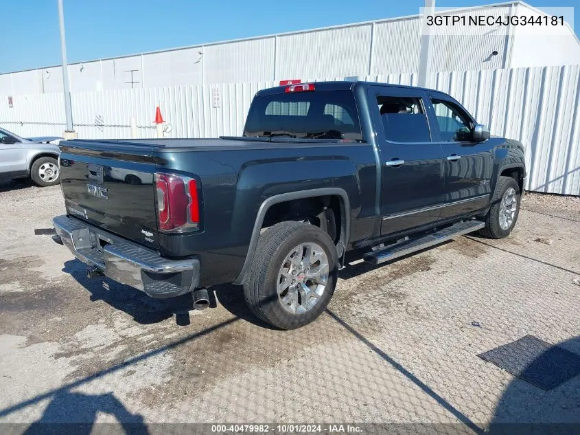 2018 GMC Sierra C1500 Slt VIN: 3GTP1NEC4JG344181 Lot: 40479982