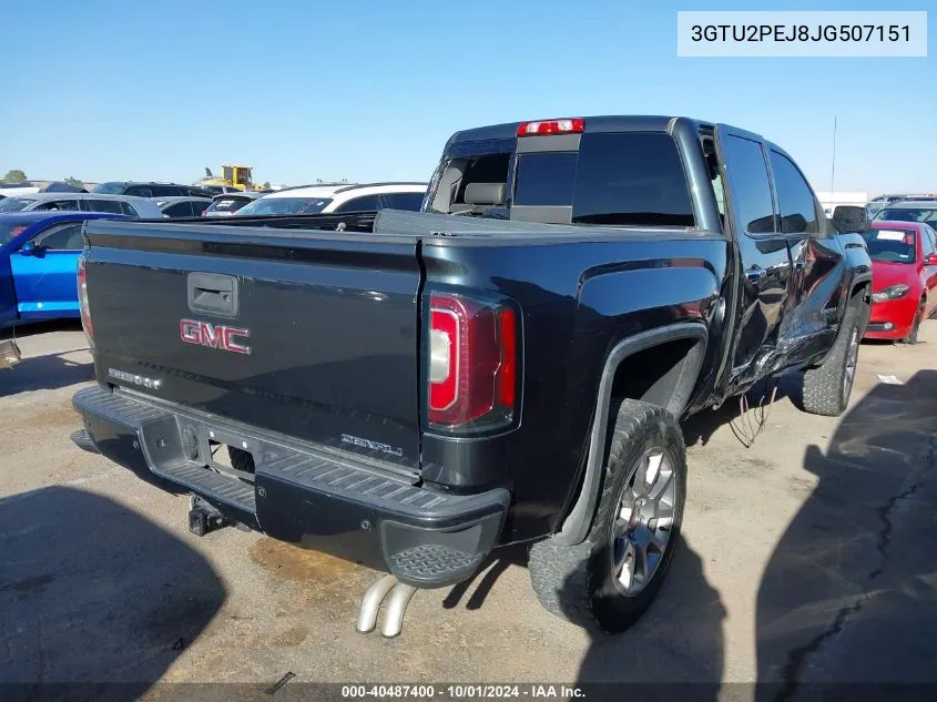 2018 GMC Sierra K1500 Denali VIN: 3GTU2PEJ8JG507151 Lot: 40487400