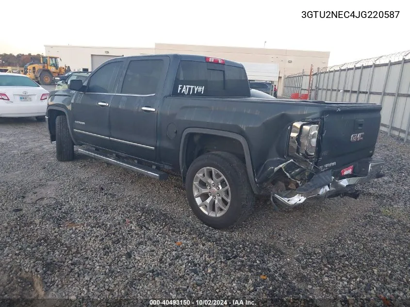 2018 GMC Sierra 1500 Slt VIN: 3GTU2NEC4JG220587 Lot: 40493150