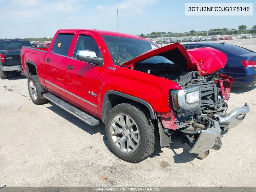 2018 GMC Sierra 1500 Slt VIN: 3GTU2NEC0JG175146 Lot: 40494501