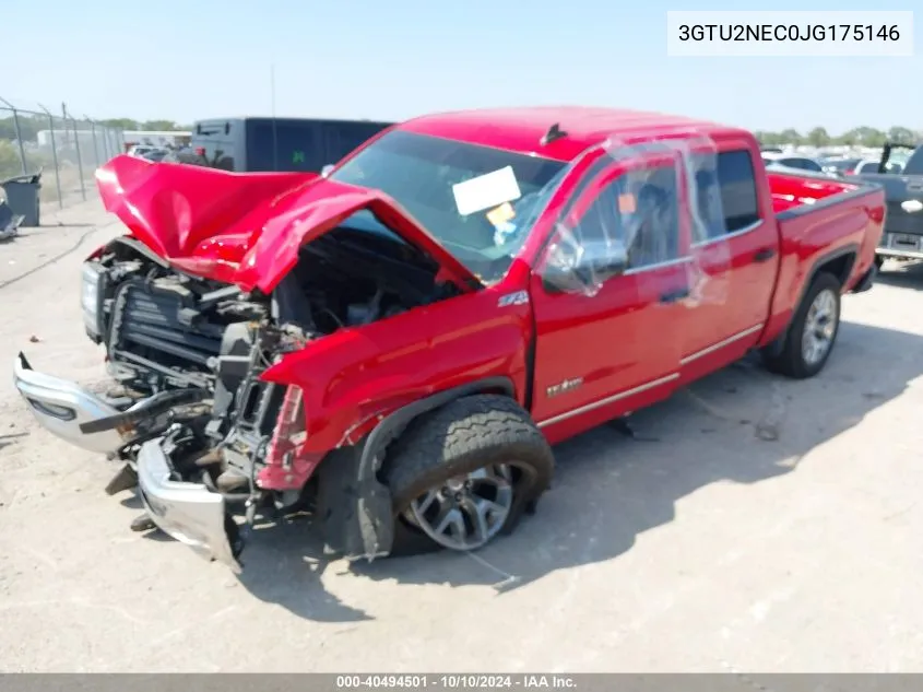 2018 GMC Sierra 1500 Slt VIN: 3GTU2NEC0JG175146 Lot: 40494501