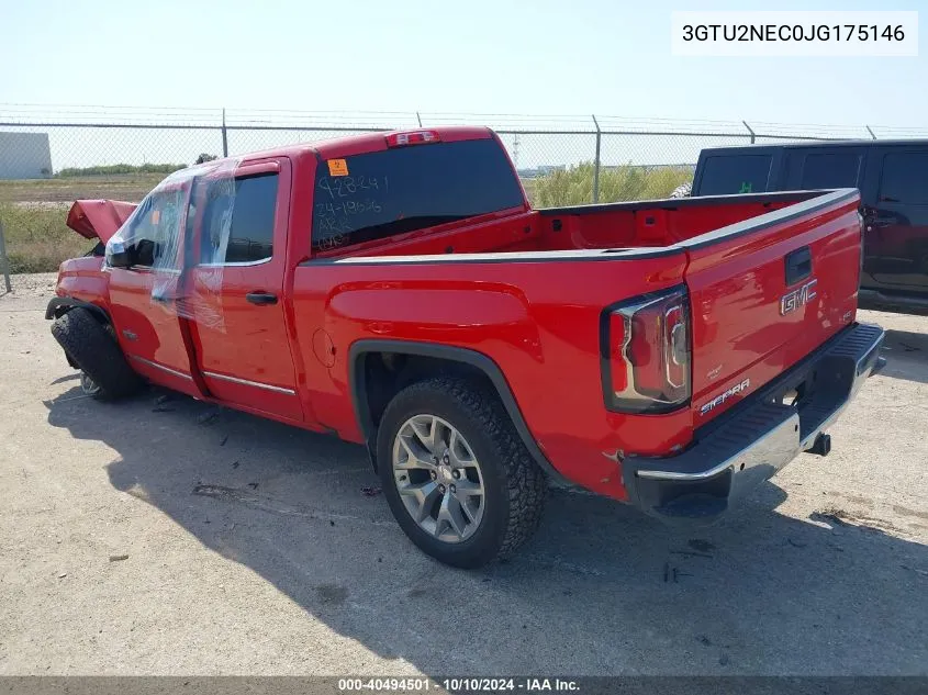 2018 GMC Sierra 1500 Slt VIN: 3GTU2NEC0JG175146 Lot: 40494501