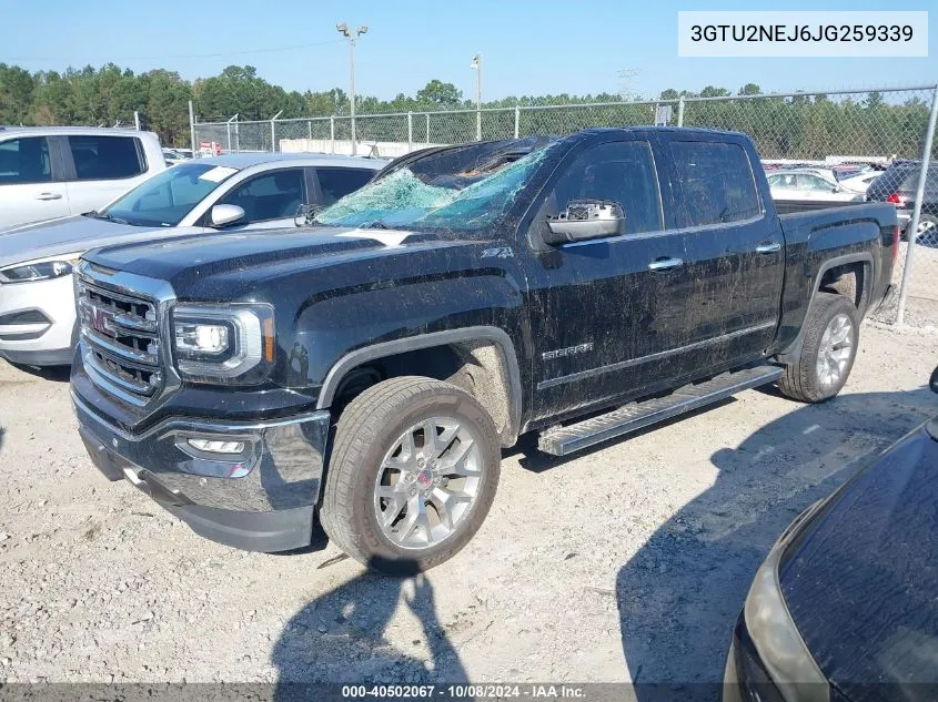 2018 GMC Sierra 1500 Slt VIN: 3GTU2NEJ6JG259339 Lot: 40502067