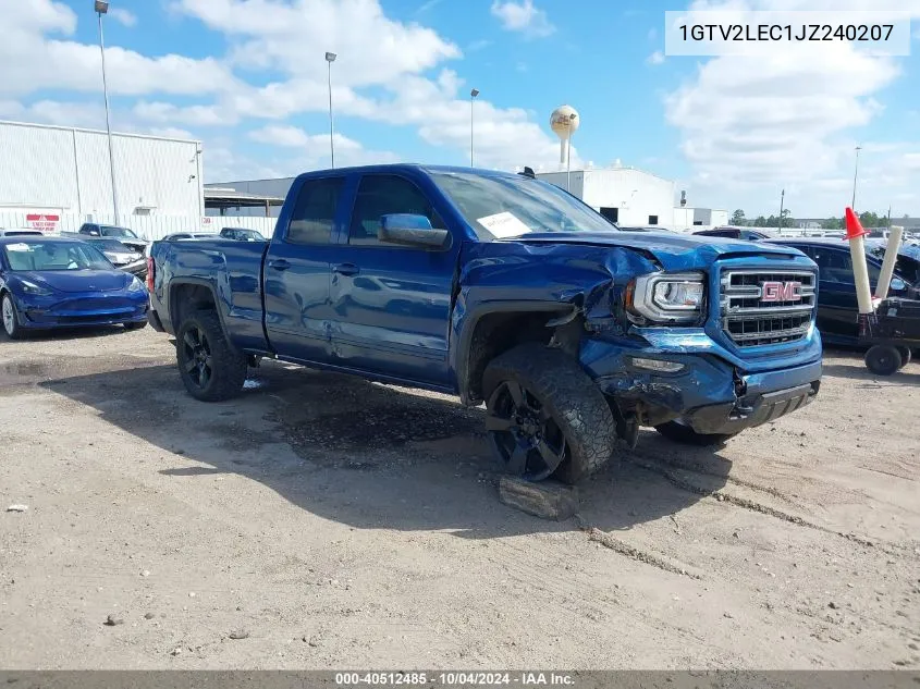 2018 GMC Sierra 1500 VIN: 1GTV2LEC1JZ240207 Lot: 40512485