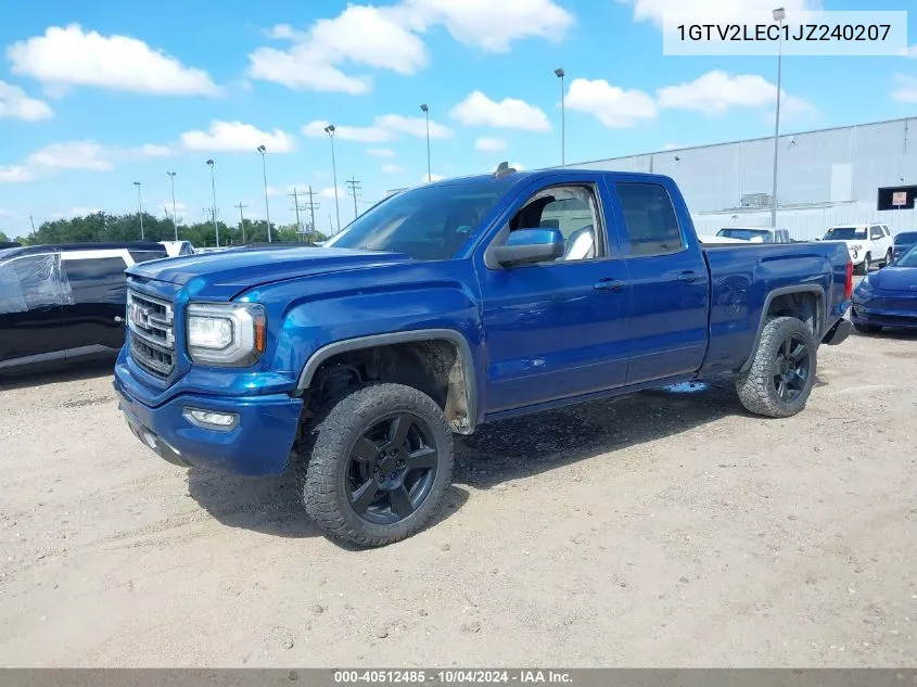 2018 GMC Sierra 1500 VIN: 1GTV2LEC1JZ240207 Lot: 40512485