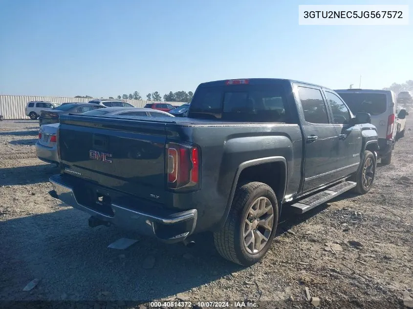 2018 GMC Sierra 1500 K1500 Slt VIN: 3GTU2NEC5JG567572 Lot: 40514372