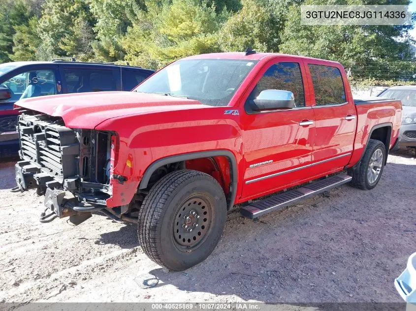 2018 GMC Sierra 1500 K1500 Slt VIN: 3GTU2NEC8JG114336 Lot: 40525889