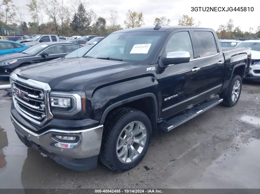 2018 GMC Sierra 1500 K1500 Slt VIN: 3GTU2NECXJG445810 Lot: 40542455