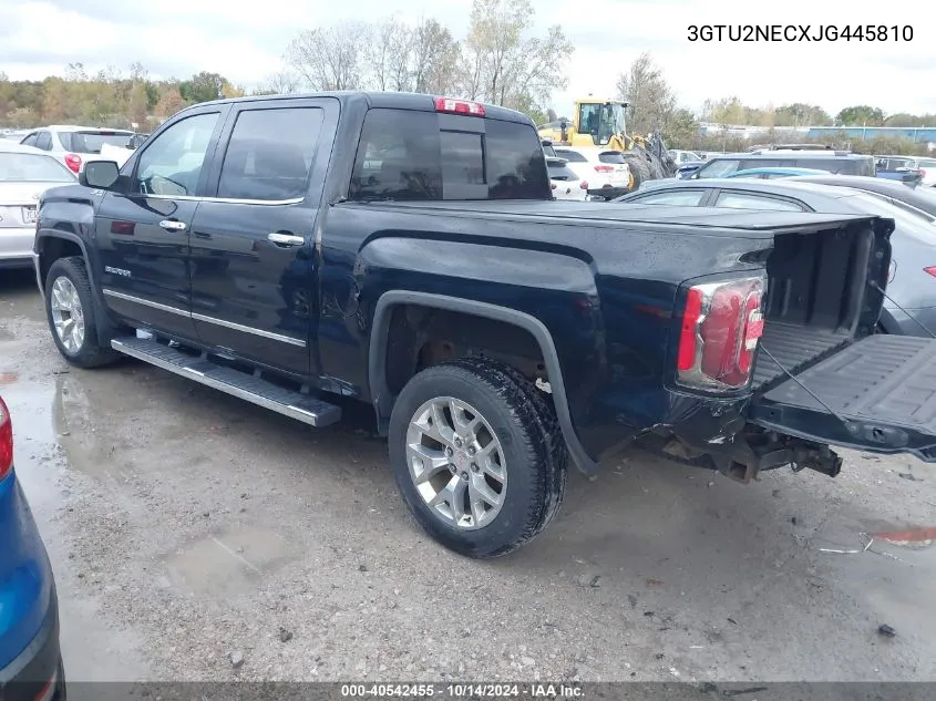 2018 GMC Sierra 1500 K1500 Slt VIN: 3GTU2NECXJG445810 Lot: 40542455