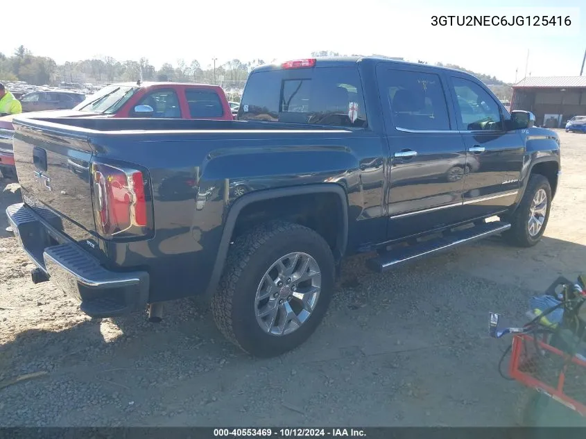 2018 GMC Sierra 1500 Slt VIN: 3GTU2NEC6JG125416 Lot: 40553469