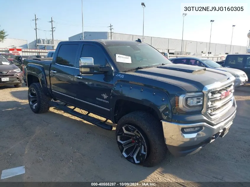 2018 GMC Sierra 1500 Slt VIN: 3GTU2NEJ9JG160305 Lot: 40555287