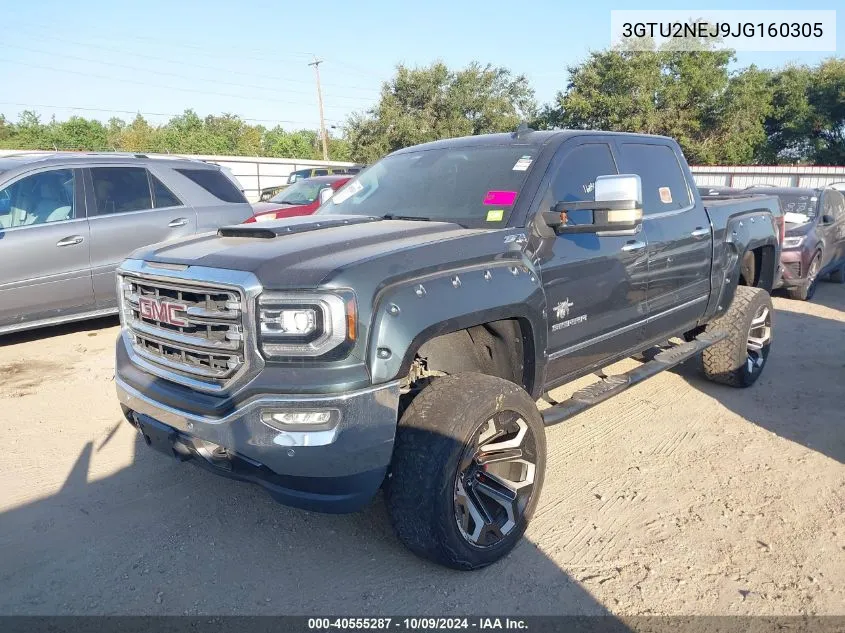 2018 GMC Sierra 1500 Slt VIN: 3GTU2NEJ9JG160305 Lot: 40555287