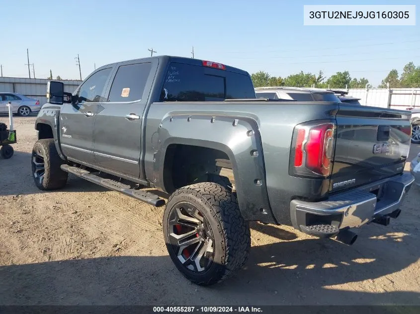 2018 GMC Sierra 1500 Slt VIN: 3GTU2NEJ9JG160305 Lot: 40555287