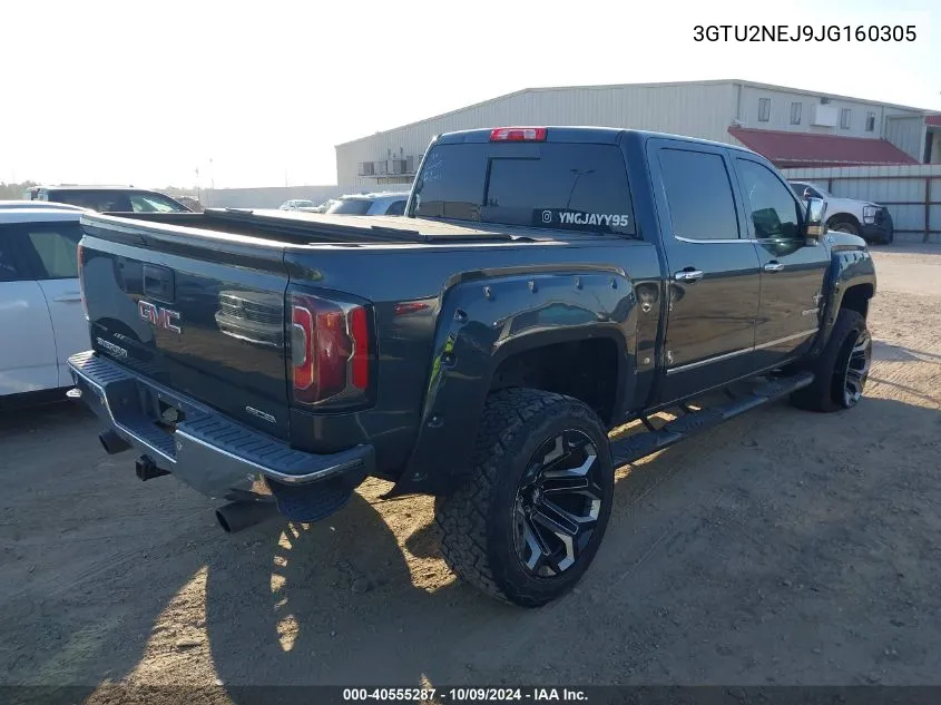 2018 GMC Sierra 1500 Slt VIN: 3GTU2NEJ9JG160305 Lot: 40555287