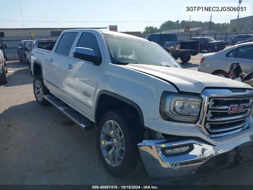 2018 GMC Sierra 1500 Slt VIN: 3GTP1NEC2JG506051 Lot: 40587418