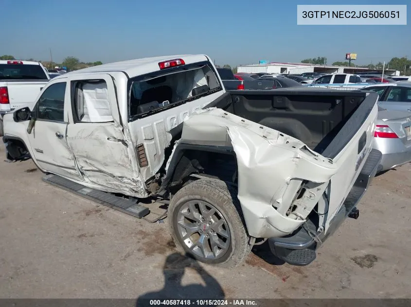 2018 GMC Sierra 1500 Slt VIN: 3GTP1NEC2JG506051 Lot: 40587418