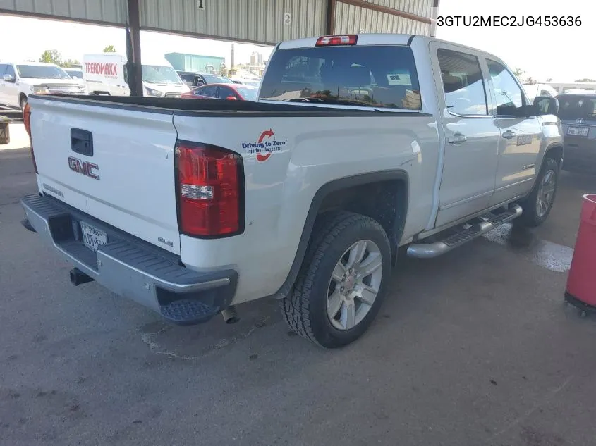 2018 GMC Sierra 1500 Sle VIN: 3GTU2MEC2JG453636 Lot: 40588958