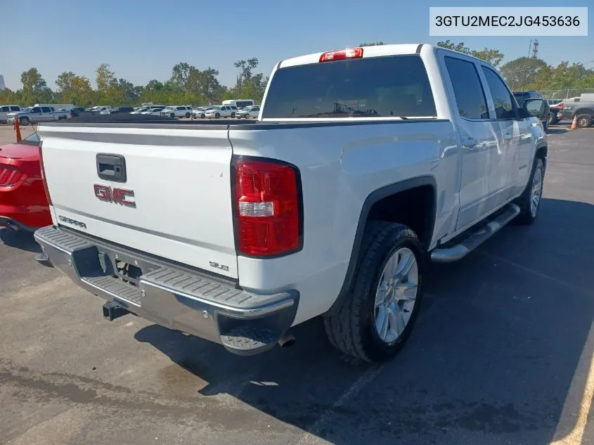 2018 GMC Sierra 1500 Sle VIN: 3GTU2MEC2JG453636 Lot: 40588958