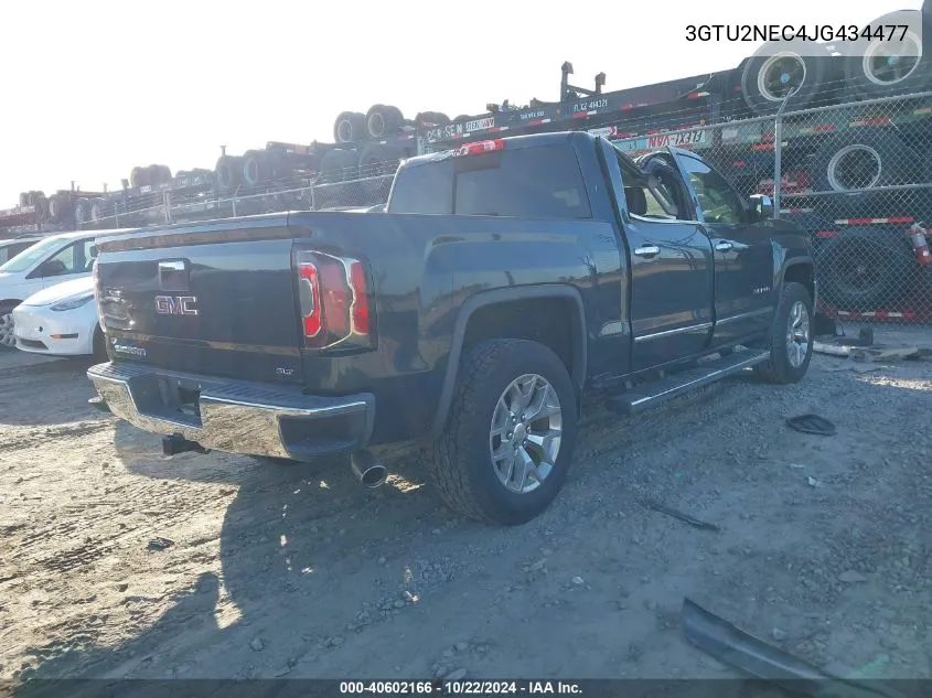 2018 GMC Sierra 1500 Slt VIN: 3GTU2NEC4JG434477 Lot: 40602166