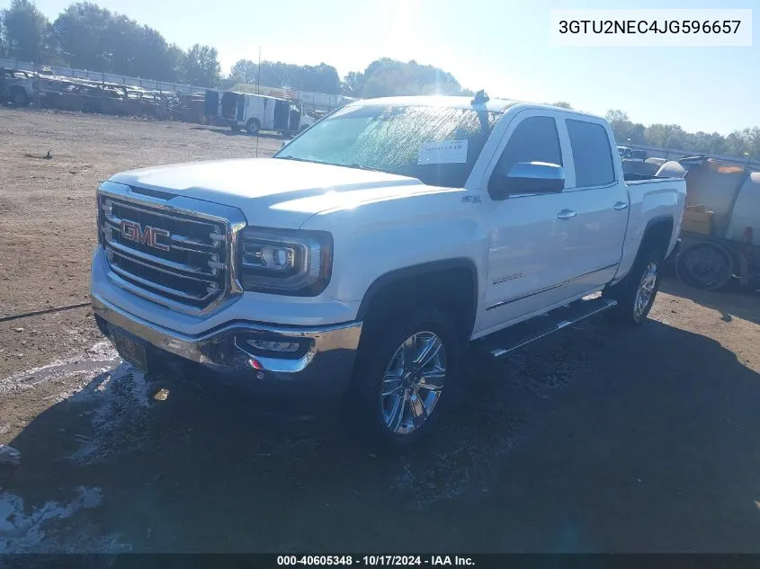 2018 GMC Sierra 1500 Slt VIN: 3GTU2NEC4JG596657 Lot: 40605348