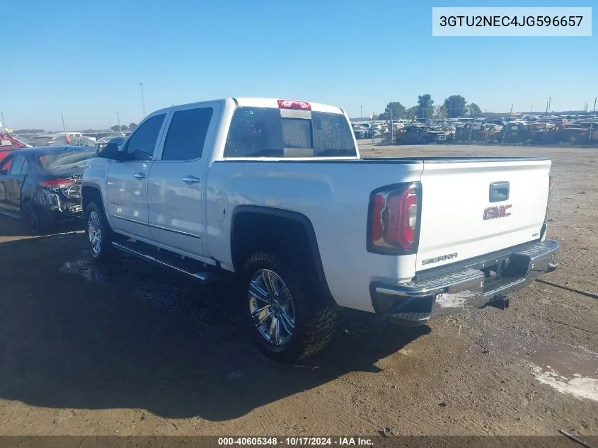 2018 GMC Sierra 1500 Slt VIN: 3GTU2NEC4JG596657 Lot: 40605348