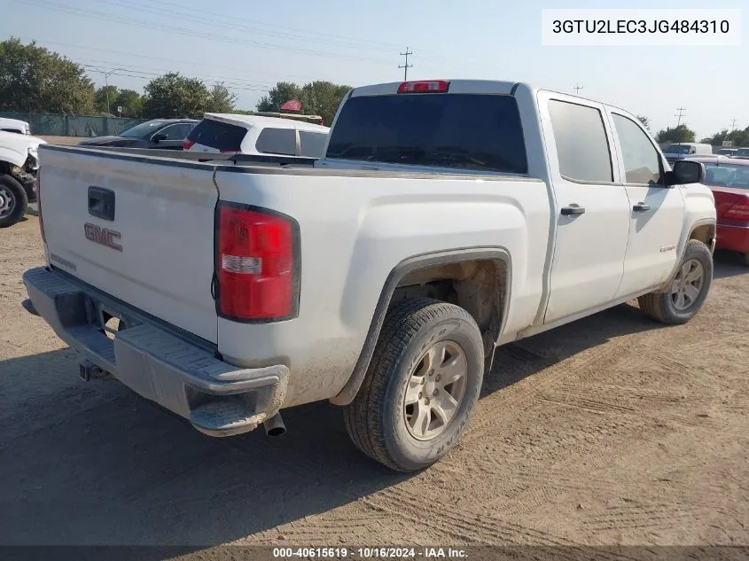 2018 GMC Sierra 1500 VIN: 3GTU2LEC3JG484310 Lot: 40615619