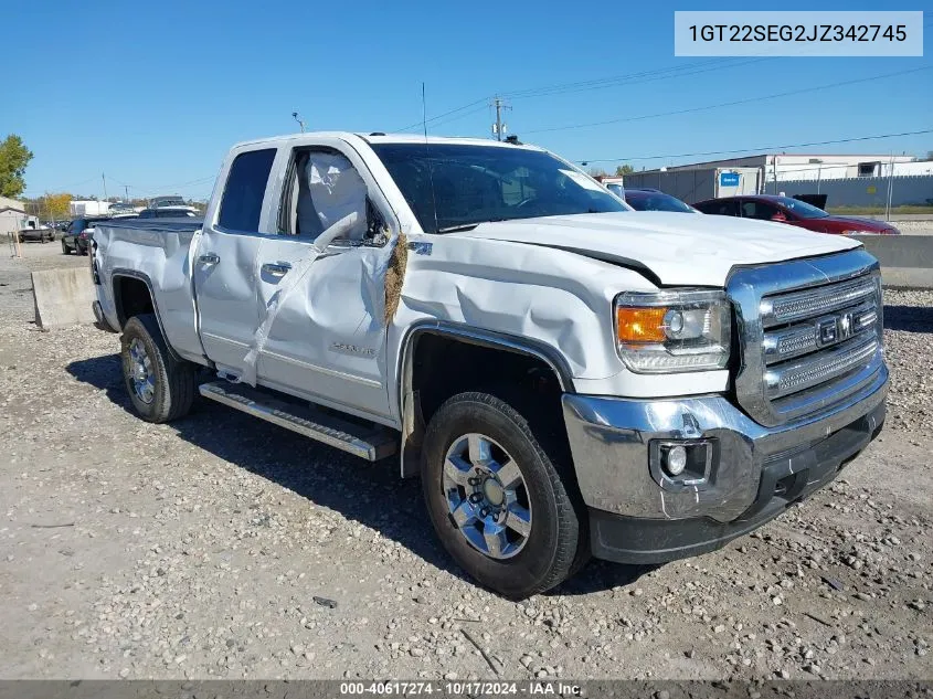 2018 GMC Sierra 2500Hd Sle VIN: 1GT22SEG2JZ342745 Lot: 40617274