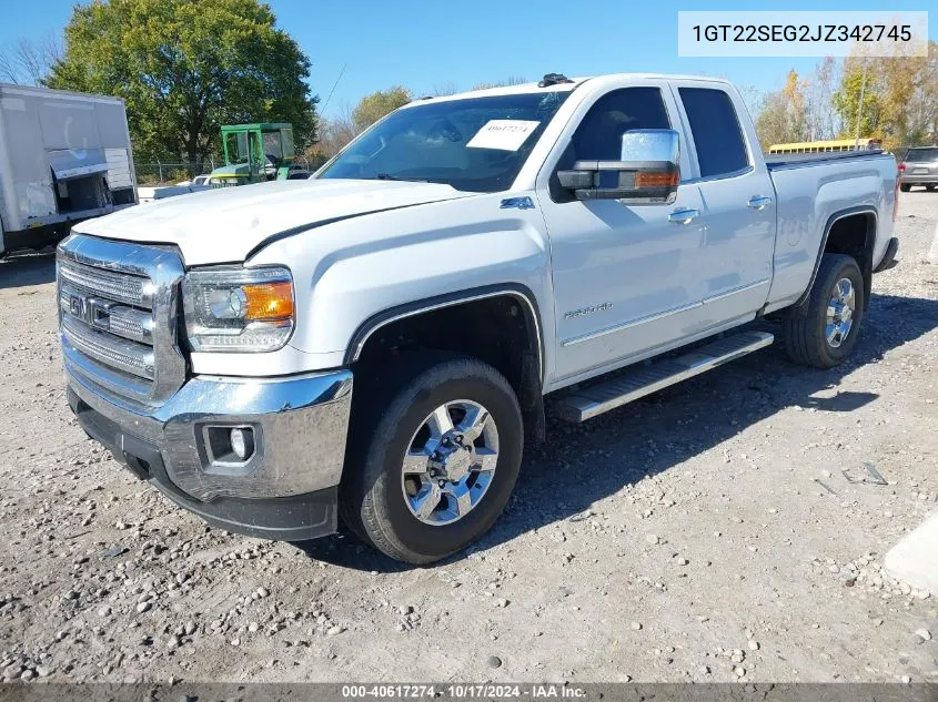 2018 GMC Sierra 2500Hd Sle VIN: 1GT22SEG2JZ342745 Lot: 40617274