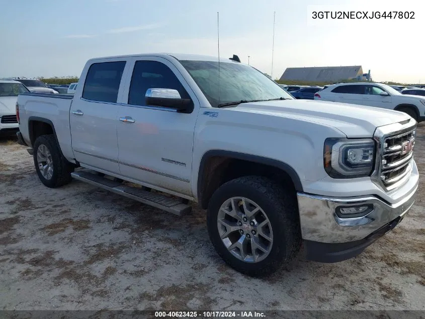 2018 GMC Sierra K1500 Slt VIN: 3GTU2NECXJG447802 Lot: 40623425